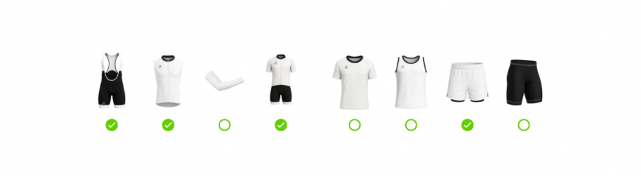Sélection Pack échantillon cyclisme, athlétisme, évènement, évènementiel, running, sport collectif, basket, foot, hand, rugby, volley.